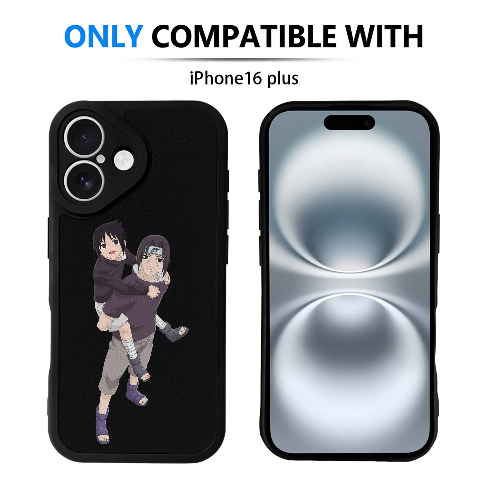 （画像用） NARUTO -ナルト- うちは イタチ Uchiha Itachi 【iPhone 16シリーズ対応】シリコンスマホケース（レザー調） 材質：シリコン